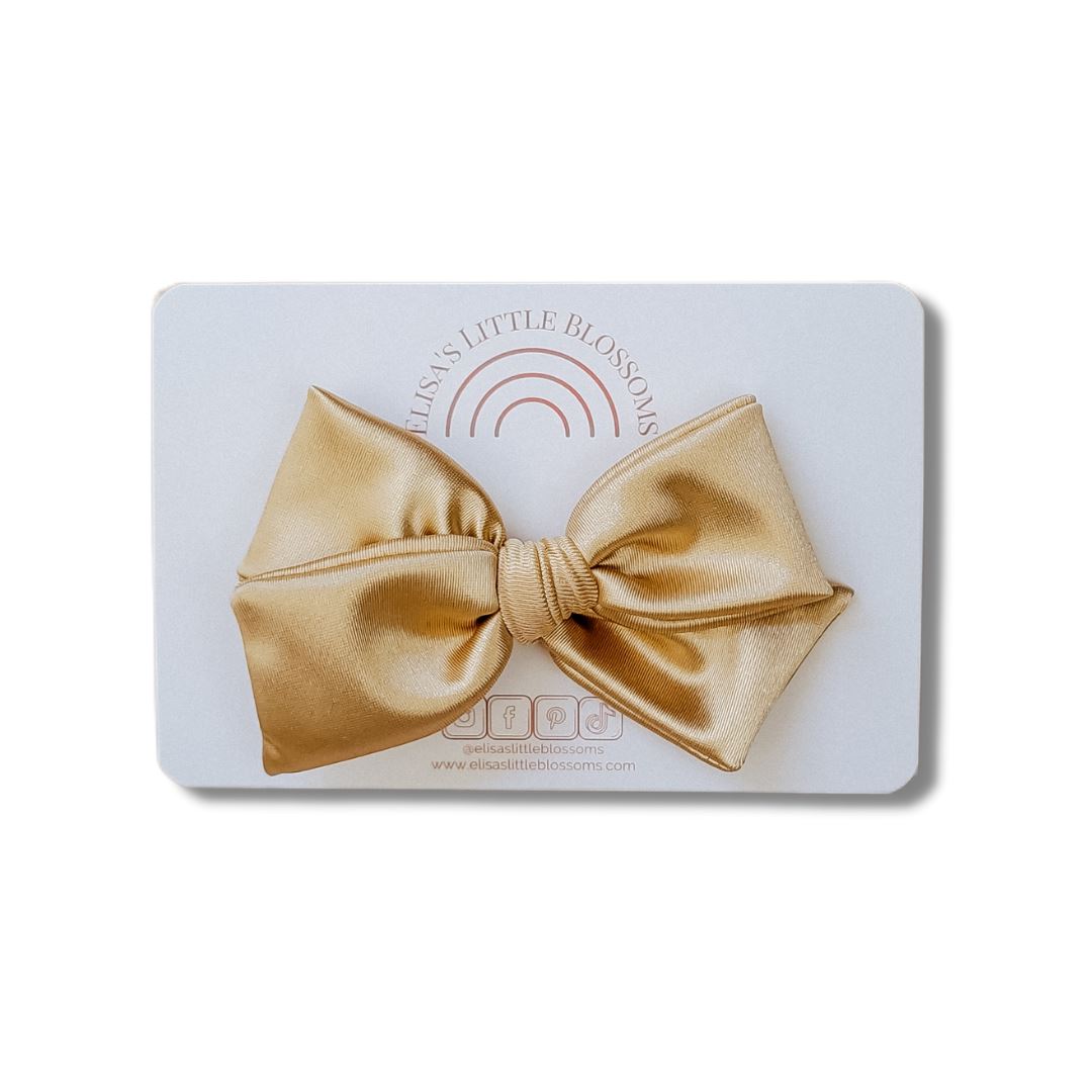 Handtied Satin Bow // GOLDEN HOUR Handtied Bows Elisa's Little Blossoms