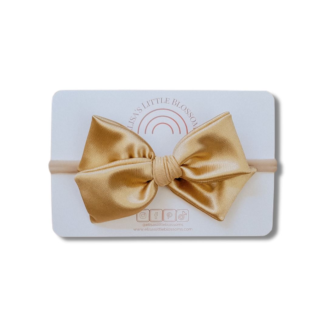 Handtied Satin Bow // GOLDEN HOUR Handtied Bows Elisa's Little Blossoms