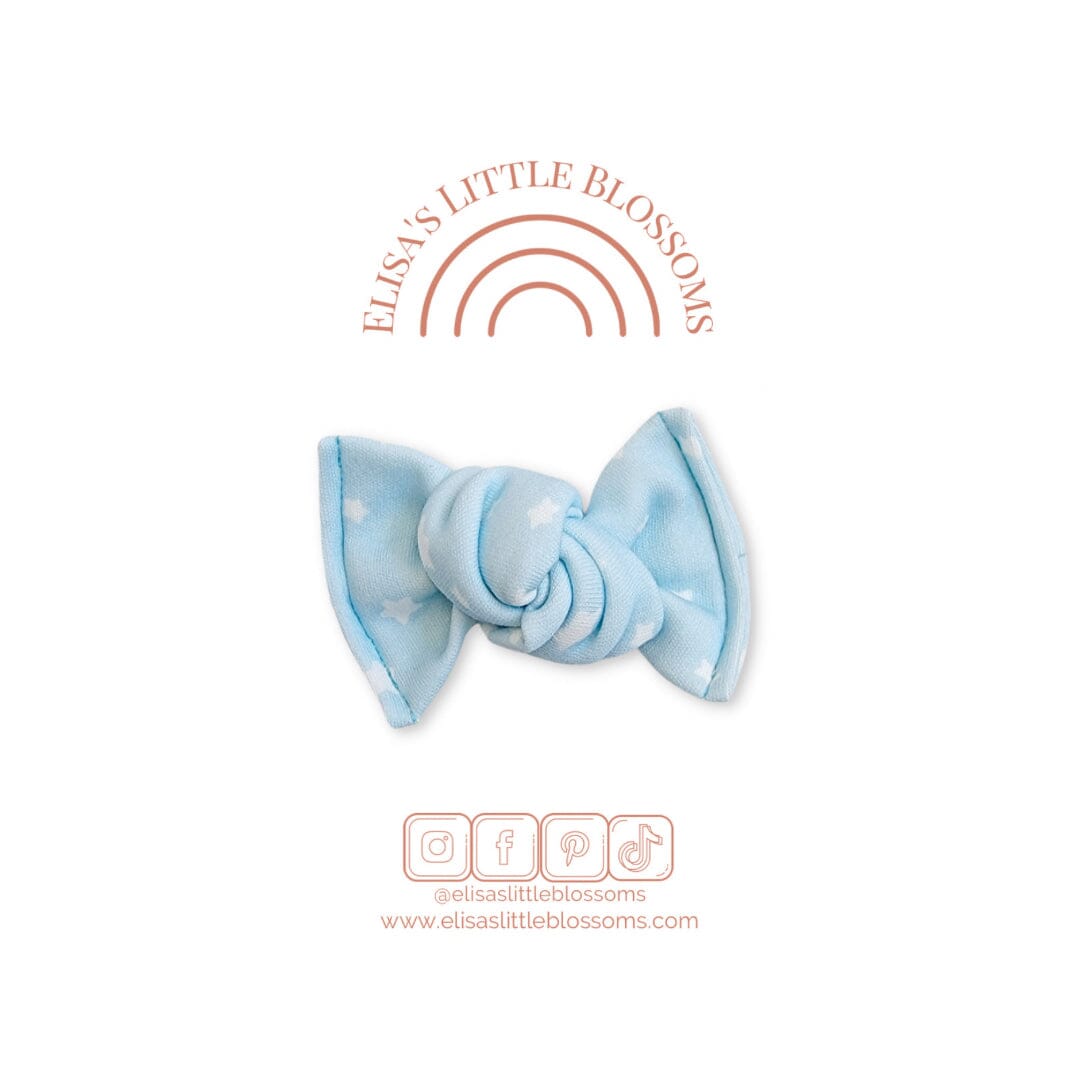 Knot Bow // Oh My Stars In Baby Blue Knot Bows Elisa's Little Blossoms