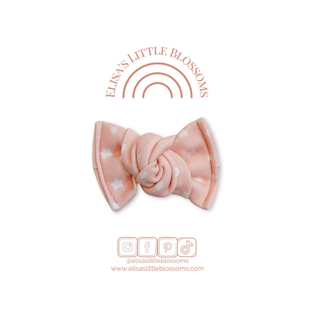 Knot Bow // Oh My Stars In Peach Knot Bows Elisa's Little Blossoms