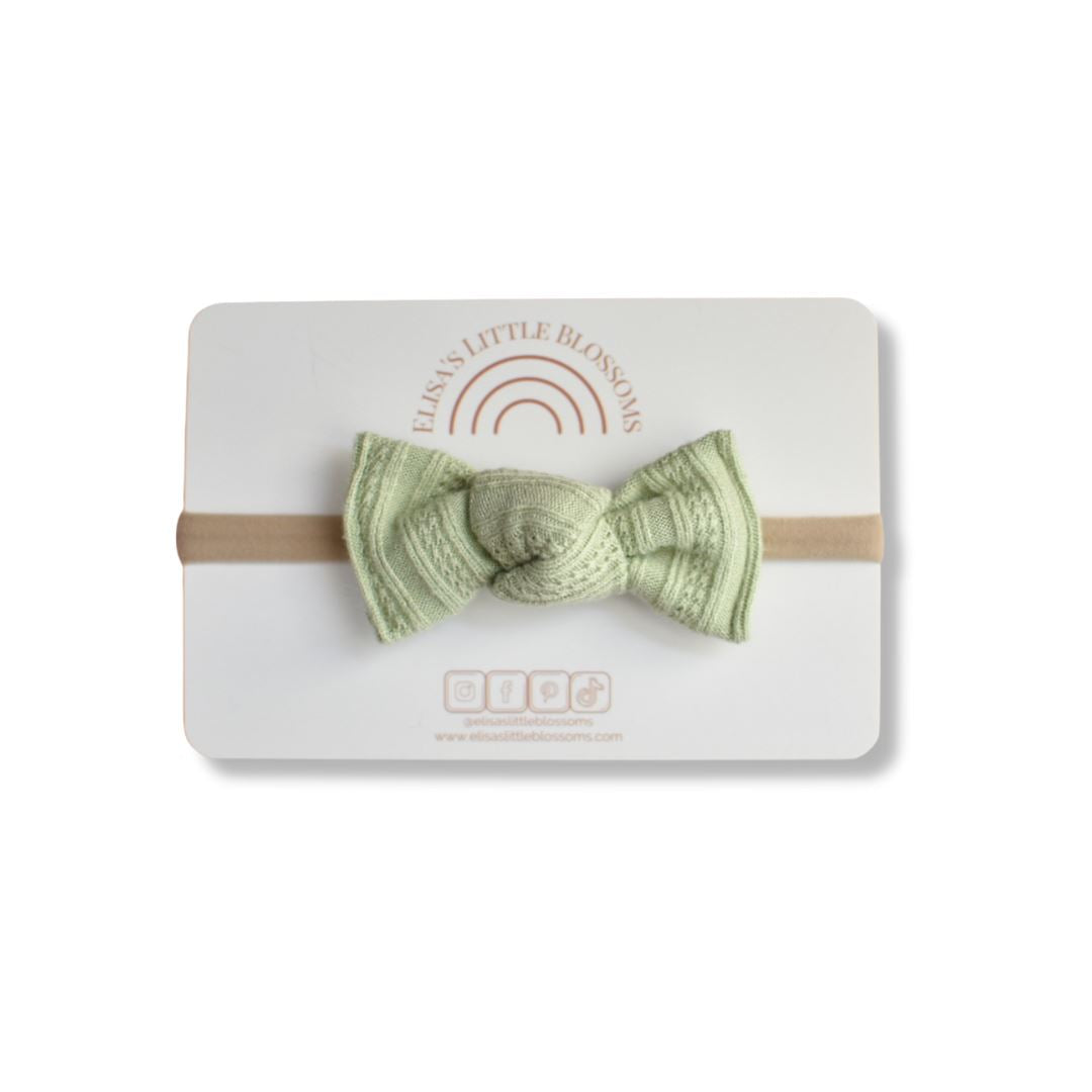 Knot Single Bow // Spring Staples // SAGE Knot Bows Elisa's Little Blossoms Classic (3.5") 