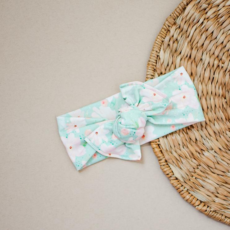 May Flowers in Aspen // Tie-on Headwrap Tie-on Headwraps RTS Elisa's Little Blossoms - Headwraps