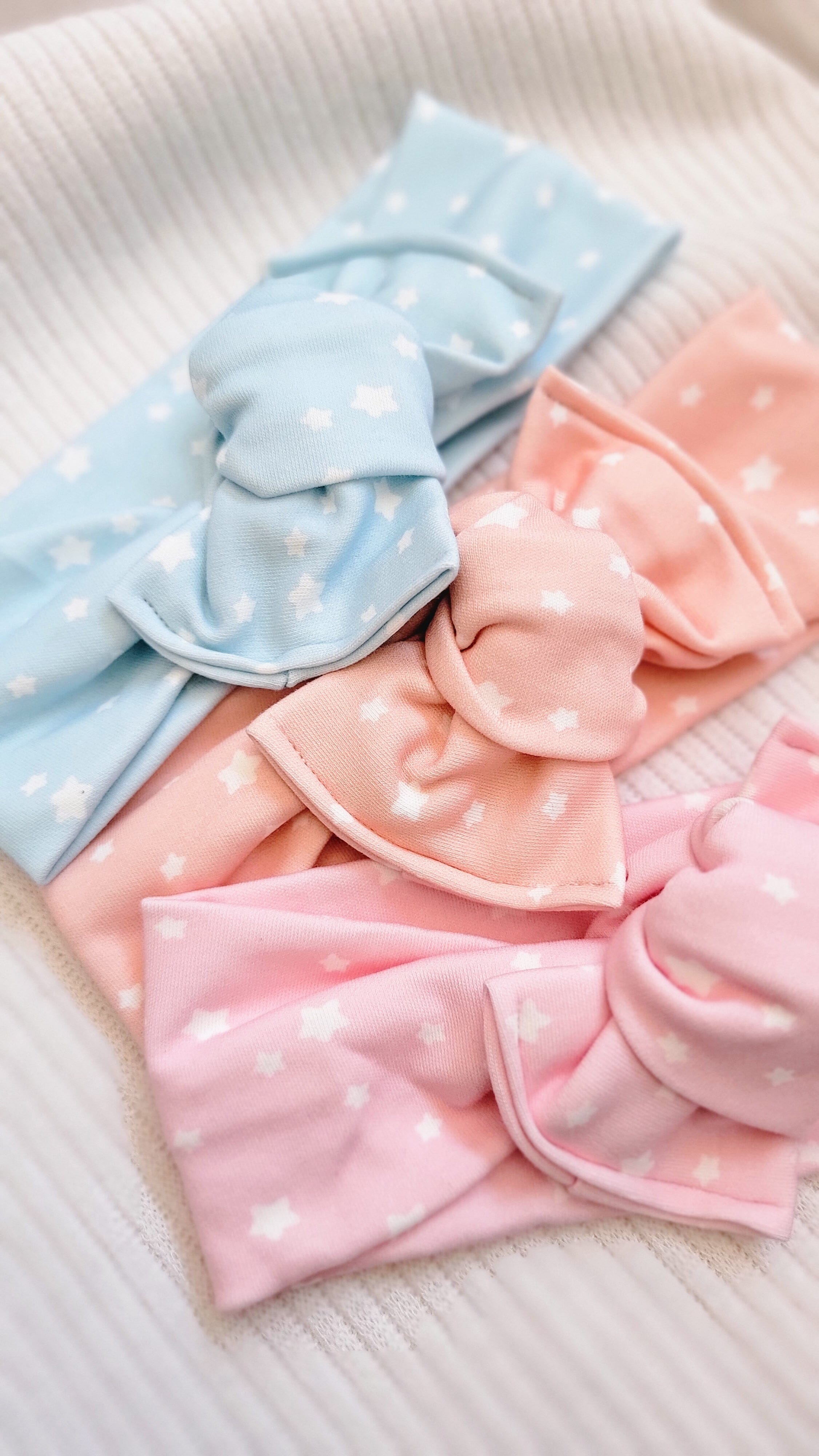Oh My Stars in Peach // Tie-on Headwrap Tie-on Headwraps RTS Elisa's Little Blossoms - Headwraps