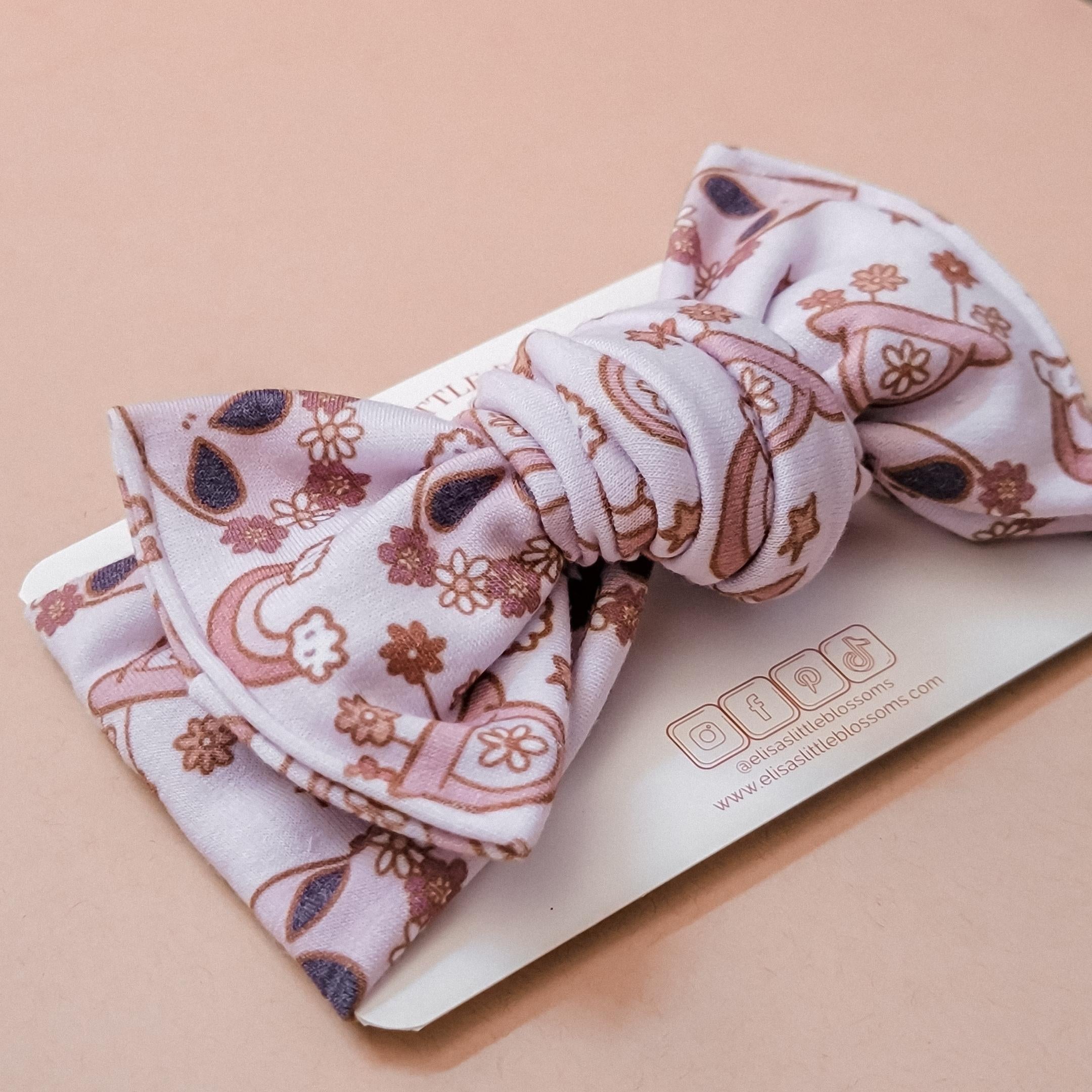 Tie-on Headwrap // Boho Aliens Tie-on Headwraps Elisa's Little Blossoms - Headwraps 