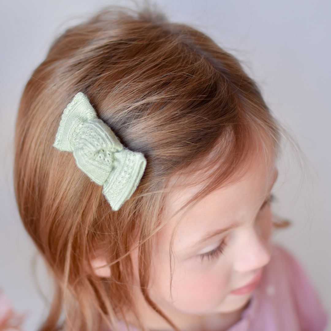 Knot Single Bow // Spring Staples // SAGE Knot Bows Elisa's Little Blossoms 