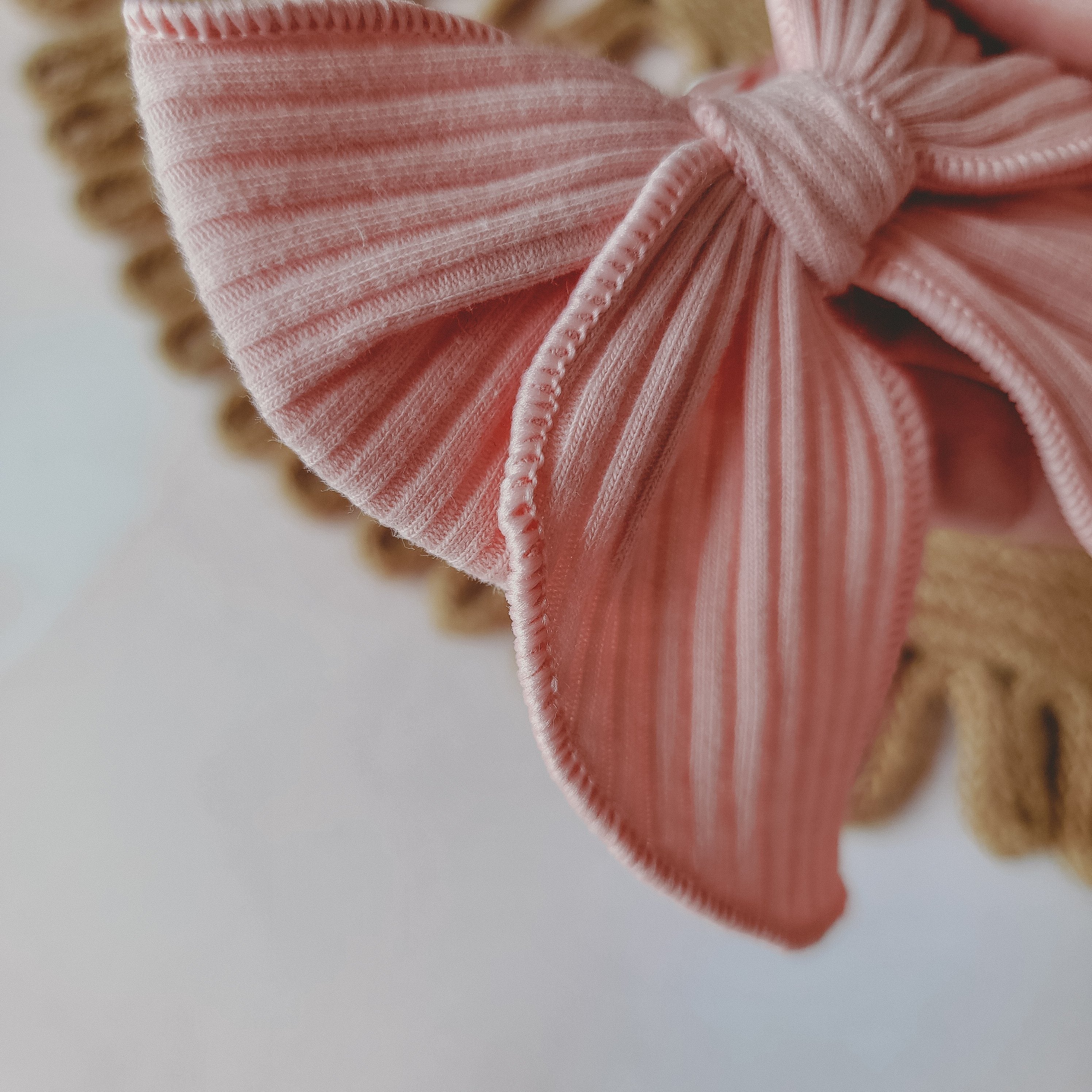 WHIMSY BOW // ROUGE RIB KNIT - Elisa’s Little Blossoms
